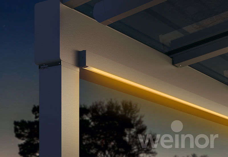 Terrazza Sempra mit LED Lichtleiste